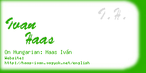 ivan haas business card