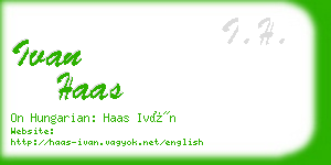 ivan haas business card